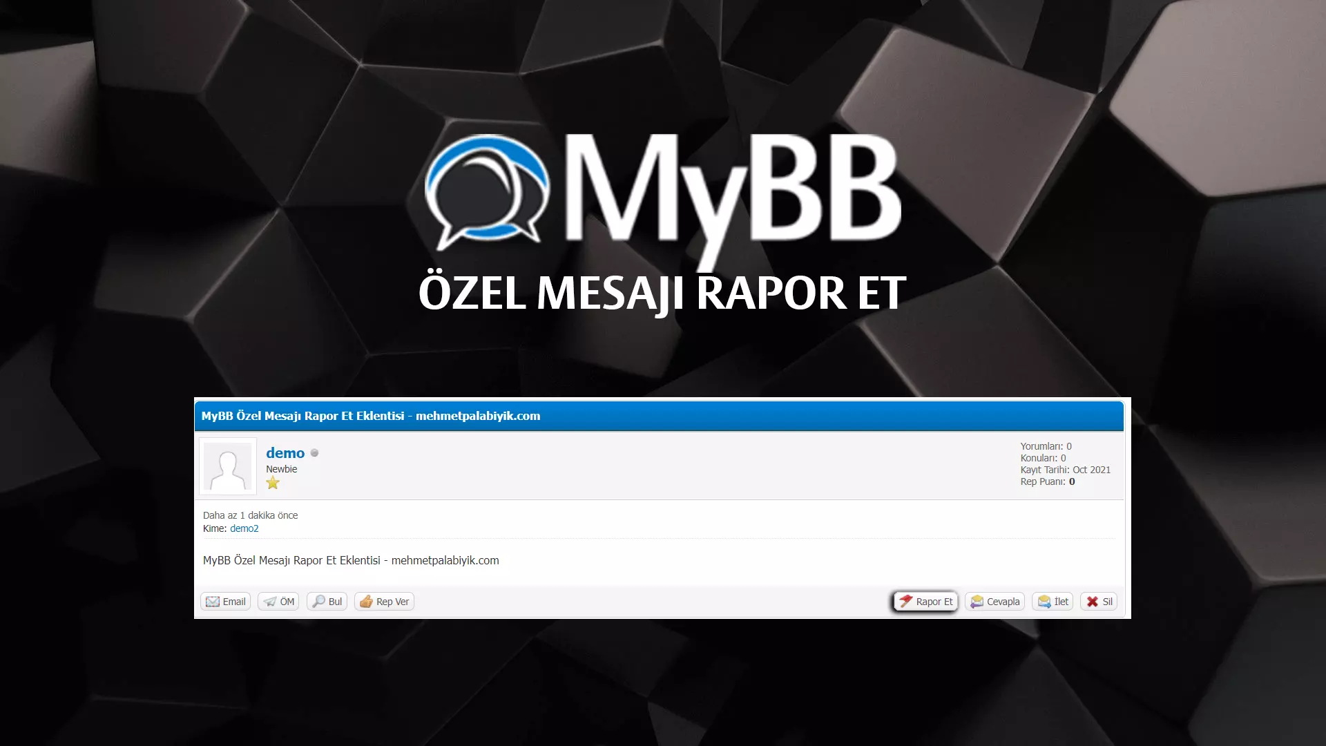 MyBB Özel Mesajı Rapor Et Eklentisi